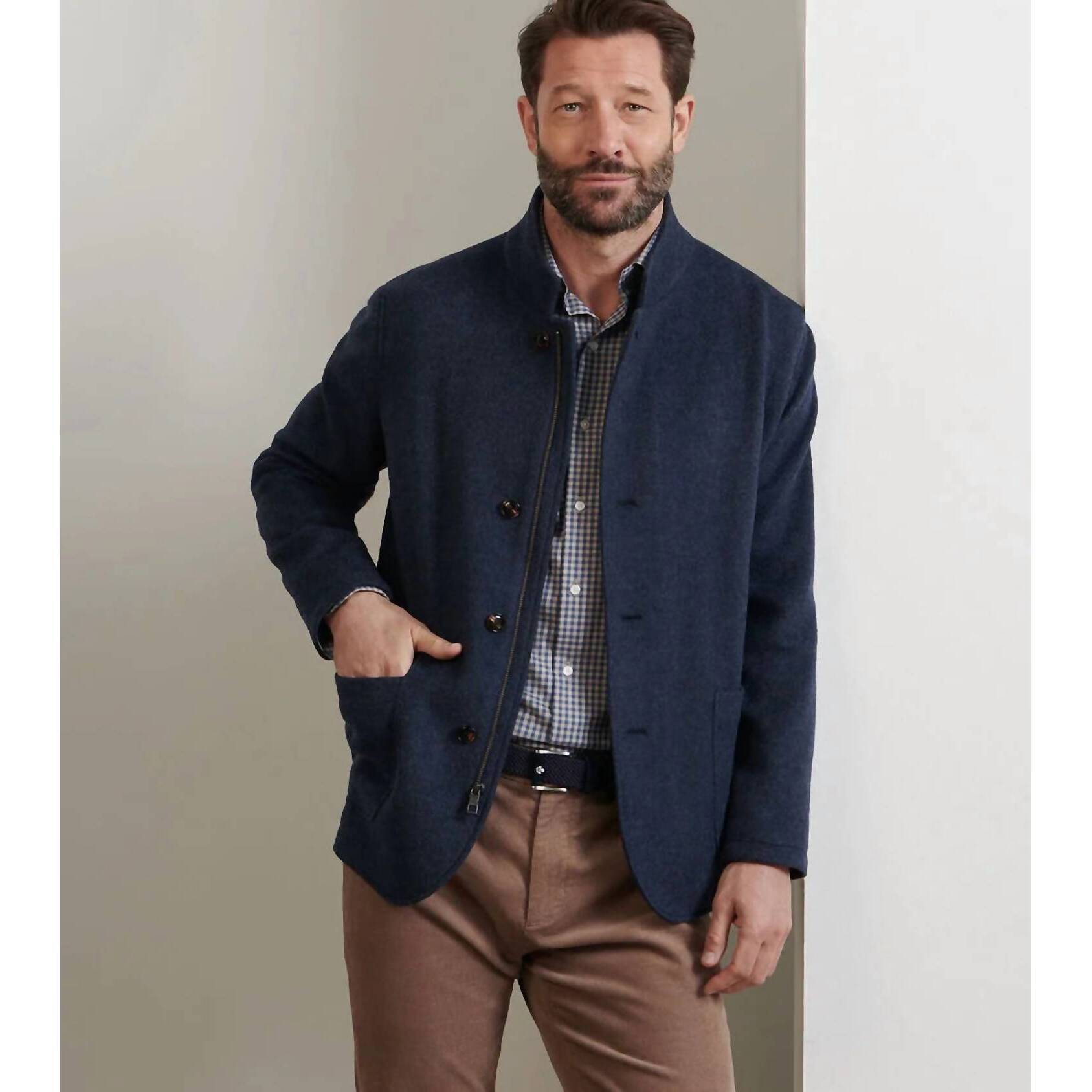 New Peter Millar Crown Flex Merino Blazer In Atlantic Blue